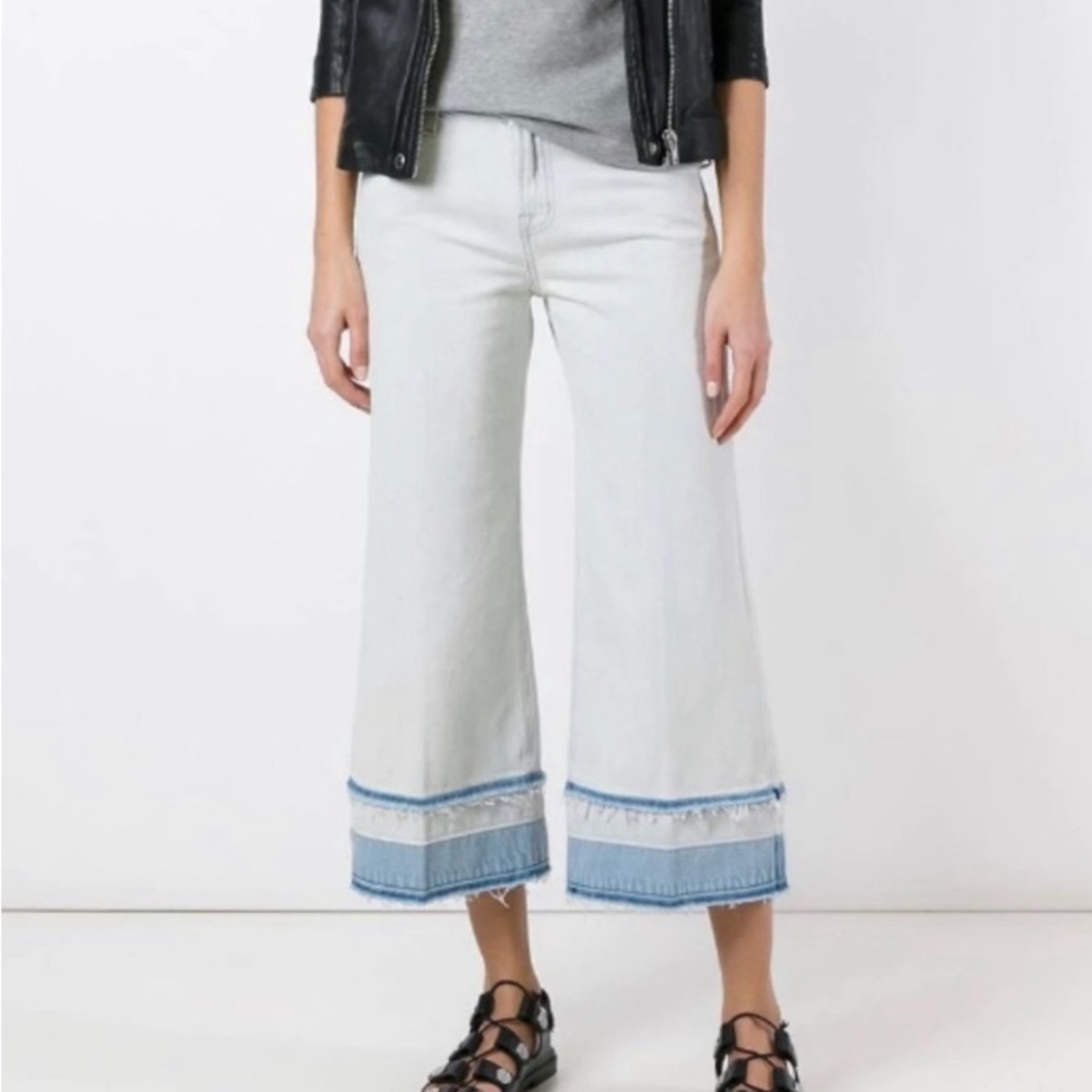 J Brand High Rise Wide Leg Cropped Jeans. Size 27